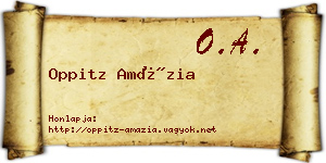 Oppitz Amázia névjegykártya