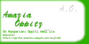 amazia oppitz business card